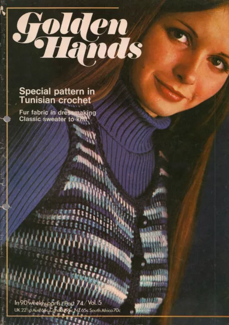 Golden Hands Craft Magazine Part 74 Crochet Knitting Patterns Retro Vintage 1970