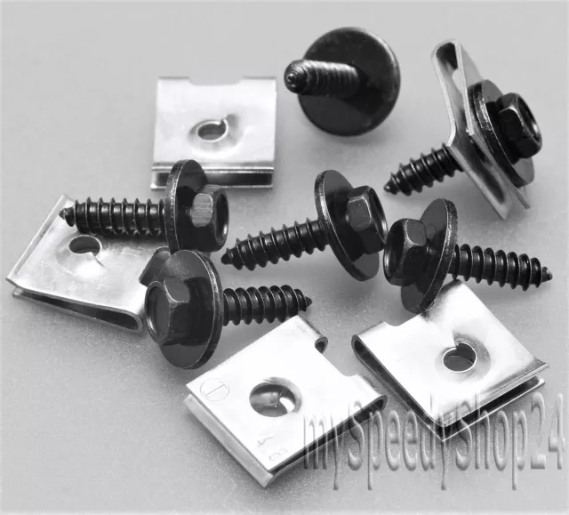 10x Lamiera Dado Zincato Passaruota Parafango Clip per VW BMW Opel Ford