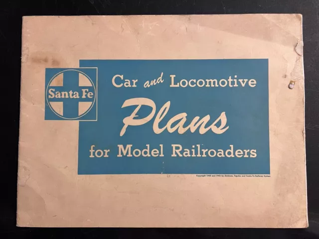 Planes de autos y locomotoras Santa Fe 1954 para modelos de ferrocarriles de más de 29 planes