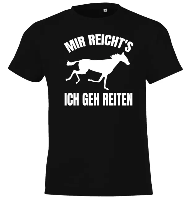 Youth Designz Mir Reichts Ich Geh Reiten Kinder T-Shirt Print Reitsport Pferde