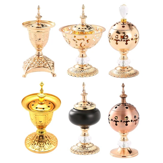 METAL DECORATIVE ARABIAN Bakhoor Incense Burner Mabkhara Censer Candle