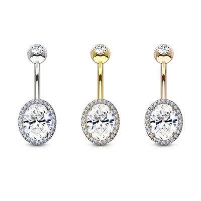 Piercing Nombril Courrier Pendentif Prise Cristal Bijoux Piercing 