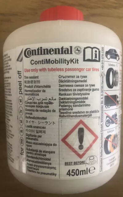 Continental Tyre Repair Sealant 450ml Bottle Contimobility Kit