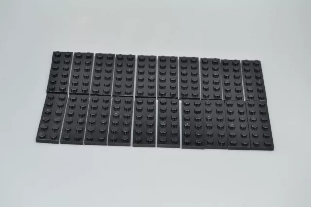 LEGO 20 x piastra di base piastra di costruzione piastra di base nera piastra nera 2x6 3795 379526 2