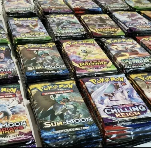 Pokemon TCG Mega Mystery Pack (6 Booster Packs Vintage/Modern Sets) Inserts