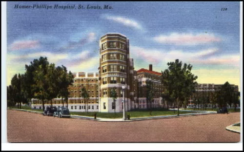 Vintage Postcard USA St. Louis MO Homer Philips Hospital Postkarte Amerika