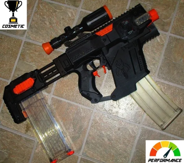 Custom Modified Nerf Stryfe With Kriss Vector Body Kit Scope Mags and More!