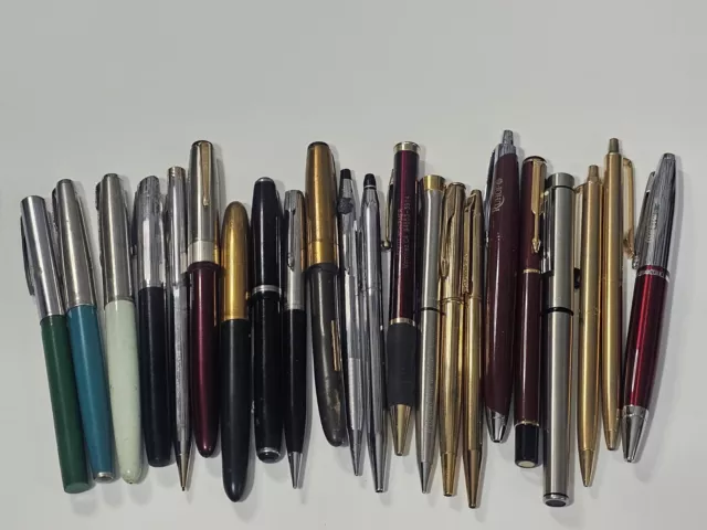 LOT of 22 Vintage pens /pencils : Cross, Parker, Sheaffer, and More!