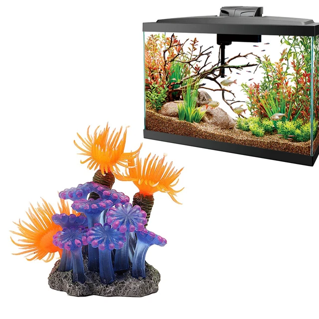 1 pieza Hermosa Planta Acuática Artificial Acuario Coral Adorno Acuario