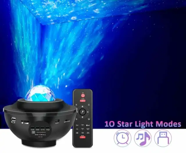 LED Star Galaxy Projector Yoga Night Lamp Star Sky Projection Light Speaker