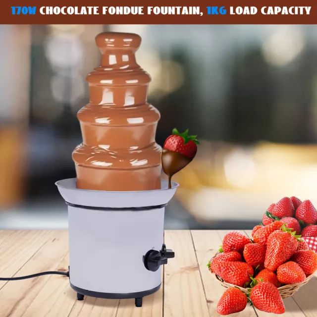 1kg 4 Tiers Commercial Stainless Steel Hot Luxury Chocolate Cream Fountain Party