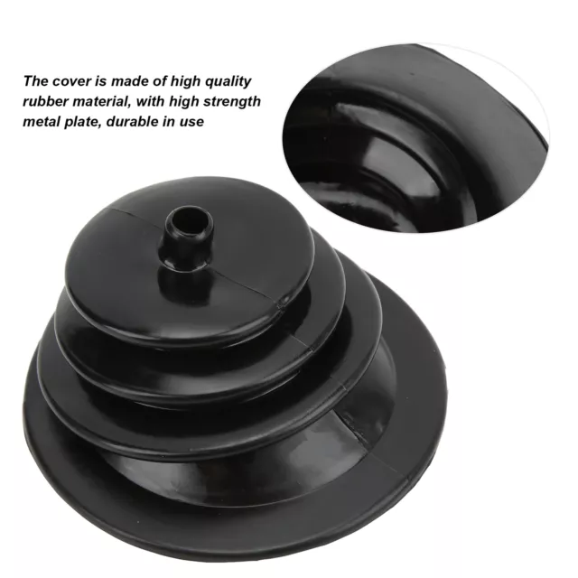 ^Gear Shift Handbrake Lever Boot Plate Kit Dustproof Black Rubber Round