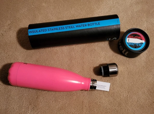 Swell S'well Vacuum Triple Insulated Stainless Steel Water Bottle 17oz NWT.Pink
