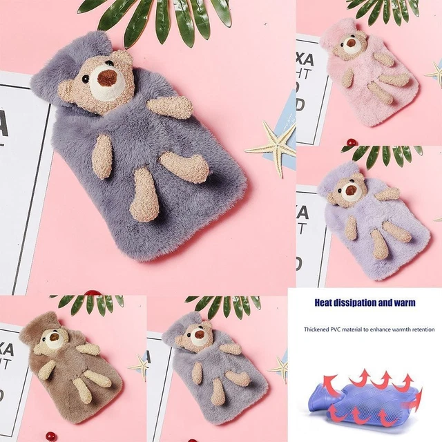 Peluche de dibujos animados calentador de mano inyección de agua termo botella bolsa de agua caliente