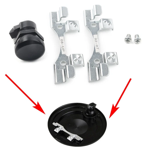 1Set Fuel Door Push Button Gas Oil Cap Tank For Harley Touring Road Glide 92-16