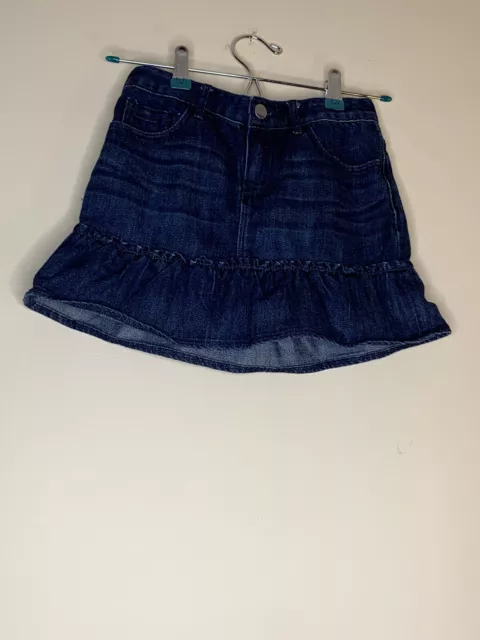Gap Denim 1969 Ruffle Hem Mini Skirt Girls Size 14 Dark Wash