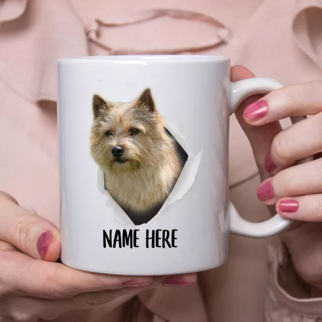 Funny Personalized Norwich Terrier Wheaten Custom Name White Coffee Mug