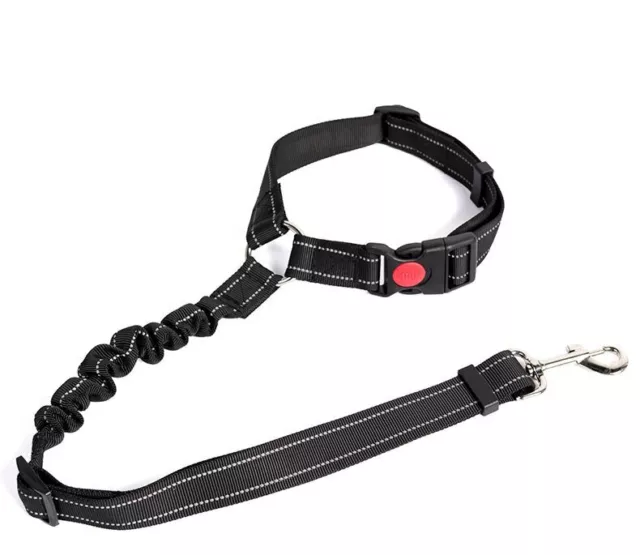Pets Dogs Adjustable Collar Elasticity Pets Dogs Collar Running Lead Waist Rope 2