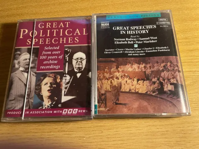 Great Political Speeches/ Great Speeches in History   cassette tapes audiobooks