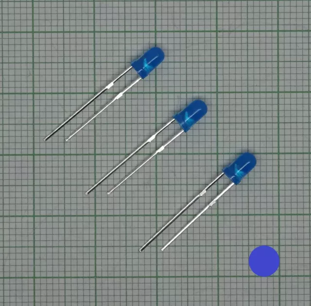 10 X Led blu Colori + Resistenza 3mm)- EB0374