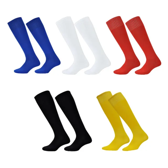 Men's Plain Sports Athletic Socks Soccer Football Knee High Anti-slip Stockings
