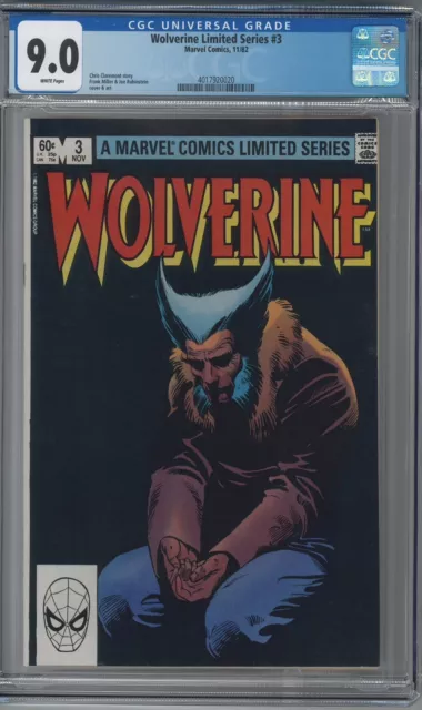 WOLVERINE LIMITED SERIES 3 CGC 9.0 VF/NM FRANK MILLER CHRIS CLAREMONT  Lego Ad