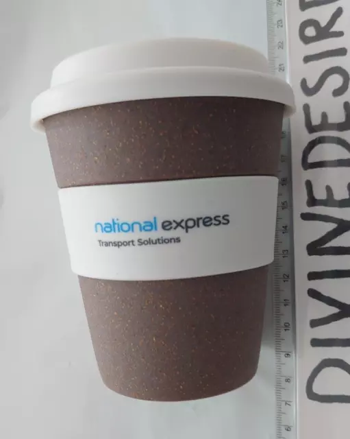 National Express Coaches Cup Mug Grip Coffee Hot Drinks Brand New Rubber Cap