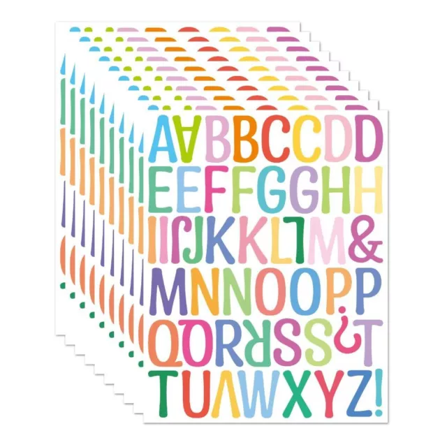 Decorative Stickers Adhensive Alphabet Sticker Rainbow English Letter Sticker