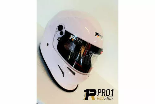 White Pro1 Full Face Snell 2020 Helmet Race car Speedway Drag Rally SFI Tearoff