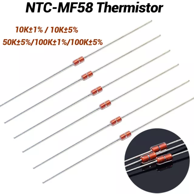 NTC MF58 Thermistor Temperature Sensor +/-1% +/-5% 3950B 10K 50K 100K Ohm New