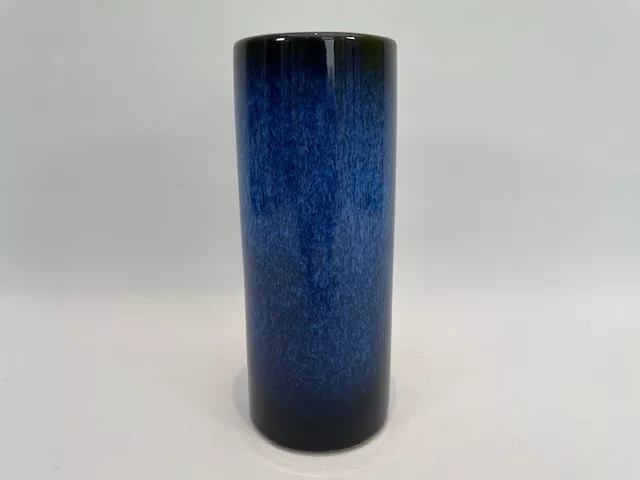 Studio Pottery Straight Sided Cobalt Blue Cylinder Vase