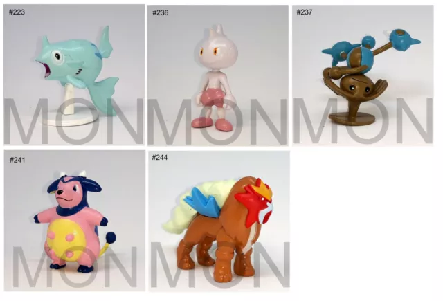 5x Pokemon Figures 4-5cm: #223] Remoraid Tyrogue Hitmontop Miltank Entei