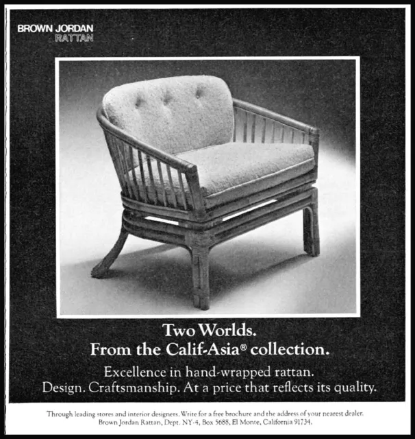 1979 Brown Jordan rattan Calif-Asia collection vintage photo Print Ad  ads28