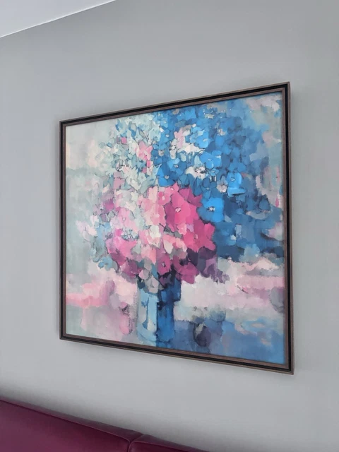 D. Porinchak Plum Rose Bouquet 絵画 アートパネル D. PORINCHAK PLUM Rose Bouquet Lithograph Large Square 33” X 33
