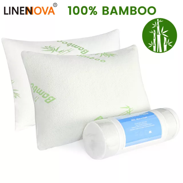 1/2 Pack Hotel Quality Bamboo Pillows Ultra Soft Breathable Home Bed Pillow AU