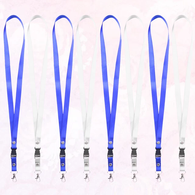 8 PCS Bulk Strap Cool Lanyards Key Chain Holder Documents Office