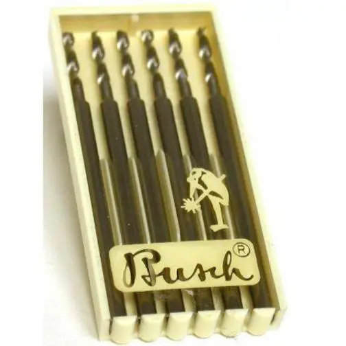 6 Jewelers Busch Twist Drills, Fig. 77, Size 019, Item No. 28.59401