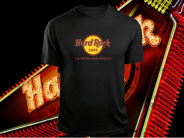 T SHIRT NERA HARD Rock Cafe Con Citta Per Uomo E Donna Spedizione