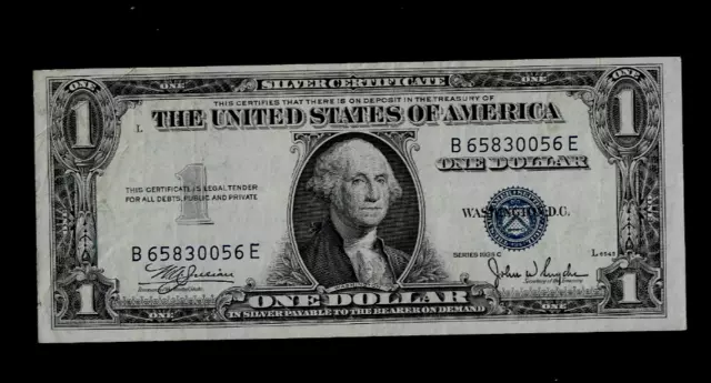 U.s.a ( 1 ) Bank Note  Silver Certificate 1  Dollar  1935 C  Very Fine Plus
