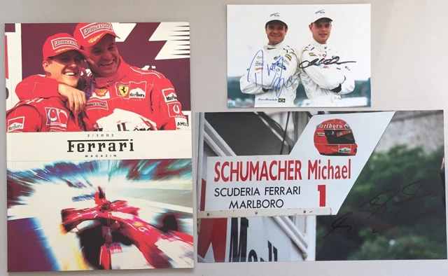 Carte Autographe Originale Michael Schumacher Formule 1 - Signée - Occasion