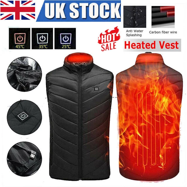 Electric Heated Vest Jacket Warm Up Heating Pad Cloth Body Warmer For Men Woman