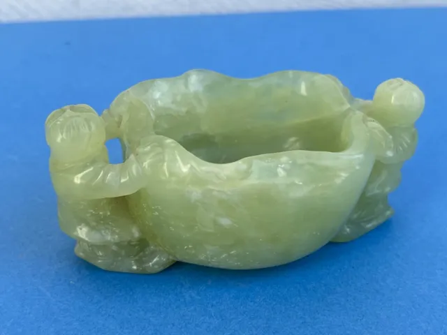 antique, chinese, celadon jade washer late Qing dynasty 19 century