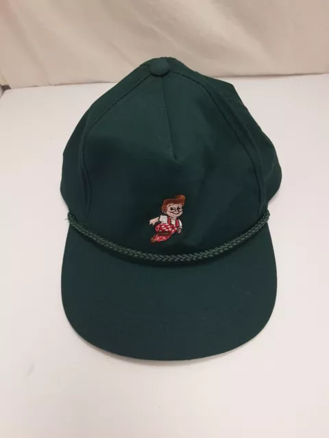 Bobs Big Boy Restaurant Green hat ball Cap Rare Vintage Dark green