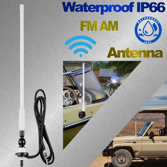 MARINE RADIO ANTENNA Rubber Outdoor Stereo Motorcycle FMAM Radio Aerial