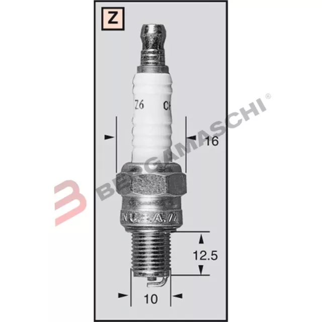 CANDELA CHAMPION SPARK PLUG P-RZ7HC/T10 P-RZ7HC Honda CM T 250 cc 1982>