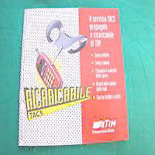 Manuale originale TIM card novembre 1997 della allora carta prepagata ricarica