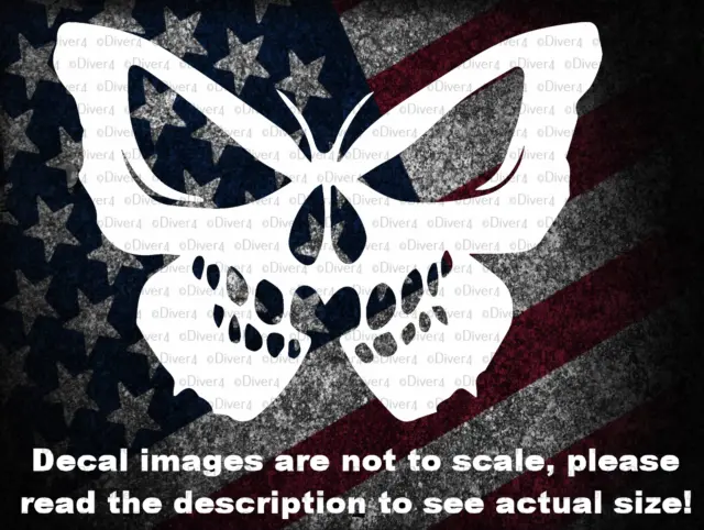 Butterfly with Skull Car Van Truck Decal USA Made USA Seller