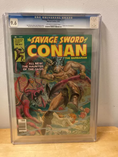 1978 Marvel The Savage Sword Of Conan The Barbarian #37 Comic - Graded Cgc 9.6