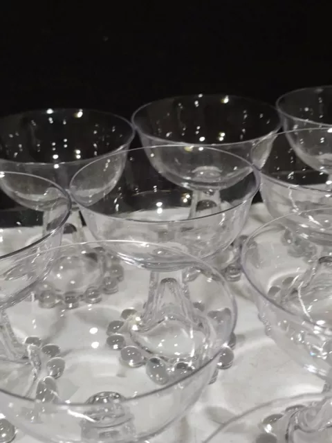 Set Of 12- Imperial Candlewick 5 1/8" Champagne / Sherbert Martini Glasses #3400 3