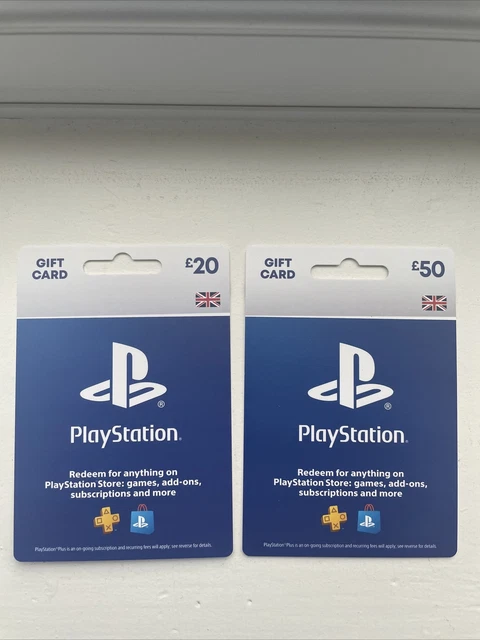 PlayStation Store CARD UK Edition 20£ + 50£ Collection Card (Without Credit)